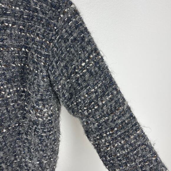 Étoile Isabel Marant Boucle Textured Wool Alpaca Longline Coat Gray SZ 2 MEDIUM - Picture 8 of 15